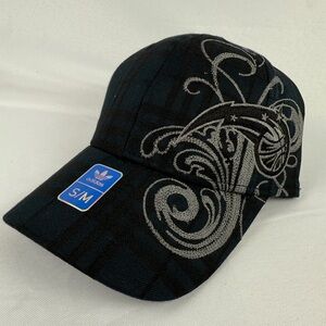 Orlando magic Adidas Black plaid Cap with Silver Embroidery